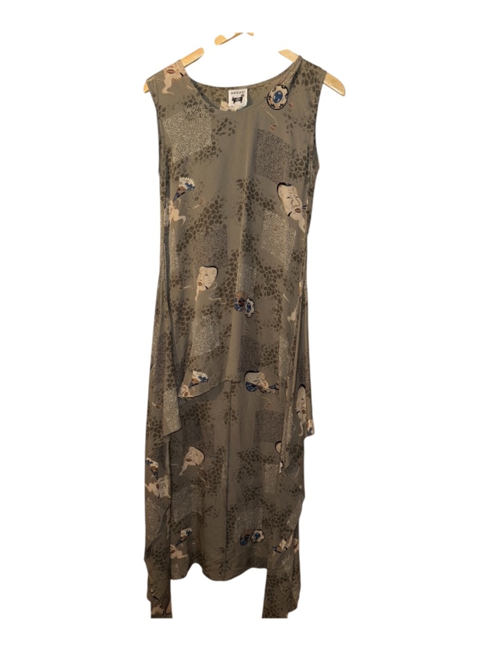 100% Silk Harari Asian Hi Lo Tunic Tank Dress